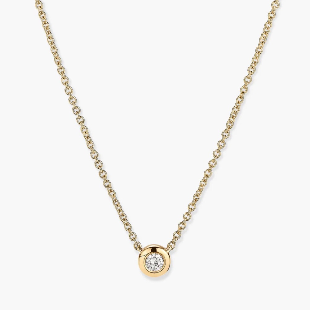 Mejuri Gold Necklace with Diamond Pendant